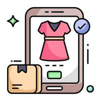 icono de diseño único de compras en línea vector