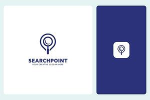 Professional Search Point Logo Design Template vector