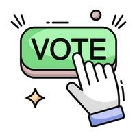 Conceptual vector design icon of vote