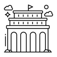 Unique design icon of govt building vector