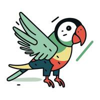 Parrot doodle icon. vector illustration. Flat design.