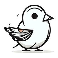 cute bird cartoon isolated icon design. vector illustration graphic.