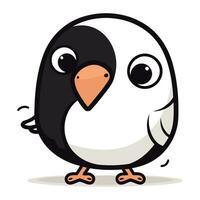 Cute penguin isolated on a white background. Vector illustration.