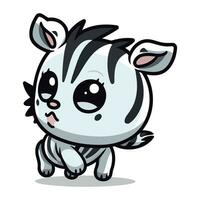 Zebra Cartoon Mascot Character Isolated on a White Background vector