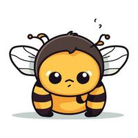 cute bee character design. vector illustration eps10 graphic.