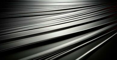 Panoramic metal texture, steel silver background - AI generated image photo