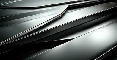 Panoramic metal texture, steel silver background - AI generated image photo