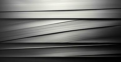 Panoramic metal texture, steel silver background - AI generated image photo