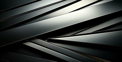 Panoramic metal texture, steel silver background - AI generated image photo