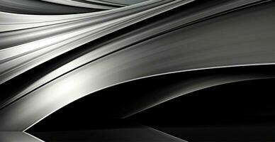 Panoramic metal texture, steel silver background - AI generated image photo