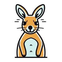 Cute kangaroo cartoon icon vector illustration graphic design vector illustration graphic design