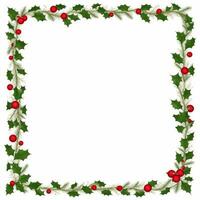 Beautiful Christmas border frame Ai Generative photo