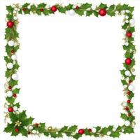 Beautiful Christmas border frame Ai Generative photo