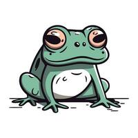 Frog. Vector illustration. Isolated on a white background.