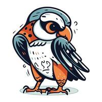 Cute cartoon owl. Vector illustration isolated on a white background.