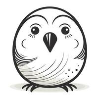 Cute cartoon bird isolated on a white background. Vector illustration.