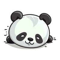 Cute Panda Bear Cartoon Mascot Character Vector Illustration.