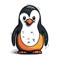 dibujos animados pingüino. vector ilustración de un linda pingüino.