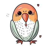 Cute cartoon owl. Vector illustration isolated on a white background.