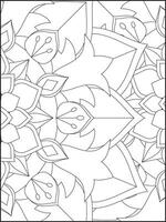Floral Mandala Coloring Pages, Flower Mandala Coloring Page, Coloring Page For Adult. Coloring Pages. Mandala vector
