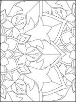 Floral Mandala Coloring Pages, Flower Mandala Coloring Page, Coloring Page For Adult. Coloring Pages. Mandala vector