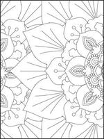 Floral Mandala Coloring Pages, Flower Mandala Coloring Page, Coloring Page For Adult. Coloring Pages. Mandala vector