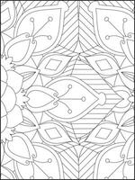 Floral Mandala Coloring Pages, Flower Mandala Coloring Page, Coloring Page For Adult. Coloring Pages. Mandala vector