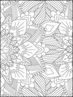 Floral Mandala Coloring Pages, Flower Mandala Coloring Page, Coloring Page For Adult. Coloring Pages. Mandala vector