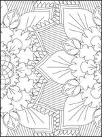 floral mandala colorante páginas, flor mandala colorante página, colorante página para adulto. colorante paginas mandala vector