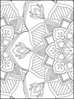 floral mandala colorante páginas, flor mandala colorante página, colorante página para adulto. colorante paginas mandala vector