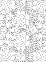 floral mandala colorante páginas, flor mandala colorante página, colorante página para adulto. colorante paginas mandala vector