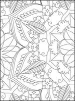 floral mandala colorante páginas, flor mandala colorante página, colorante página para adulto. colorante paginas mandala vector