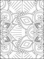 Floral Mandala Coloring Pages, Flower Mandala Coloring Page, Coloring Page For Adult. Coloring Pages. Mandala vector