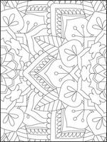 Floral Mandala Coloring Pages, Flower Mandala Coloring Page, Coloring Page For Adult. Coloring Pages. Mandala vector