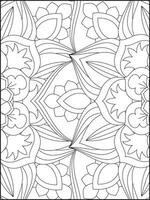 floral mandala colorante páginas, flor mandala colorante página, colorante página para adulto. colorante paginas mandala vector