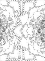 Floral Mandala Coloring Pages, Flower Mandala Coloring Page, Coloring Page For Adult. Coloring Pages. Mandala vector