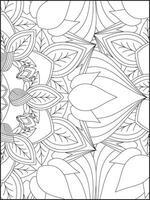 Floral Mandala Coloring Pages, Flower Mandala Coloring Page, Coloring Page For Adult. Coloring Pages. Mandala vector