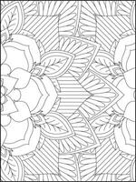 Floral Mandala Coloring Pages, Flower Mandala Coloring Page, Coloring Page For Adult. Coloring Pages. Mandala vector