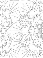 Floral Mandala Coloring Pages, Flower Mandala Coloring Page, Coloring Page For Adult. Coloring Pages. Mandala vector