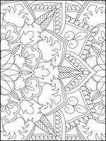 floral mandala colorante páginas, flor mandala colorante página, colorante página para adulto. colorante paginas mandala vector