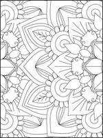 Floral Mandala Coloring Pages, Flower Mandala Coloring Page, Coloring Page For Adult. Coloring Pages. Mandala vector