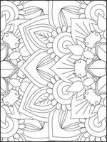 floral mandala colorante páginas, flor mandala colorante página, colorante página para adulto. colorante paginas mandala vector