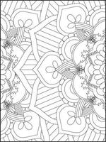 floral mandala colorante páginas, flor mandala colorante página, colorante página para adulto. colorante paginas mandala vector