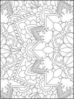 floral mandala colorante páginas, flor mandala colorante página, colorante página para adulto. colorante paginas mandala vector