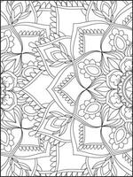 Floral Mandala Coloring Pages, Flower Mandala Coloring Page, Coloring Page For Adult. Coloring Pages. Mandala vector