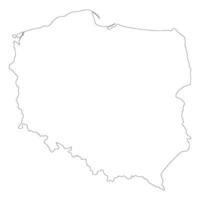 Poland map. Map of Poland in high details vector