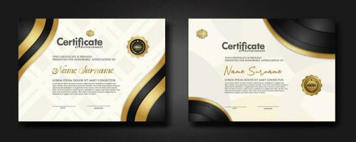 Set luxury certificate template vector