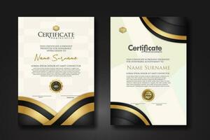 Set luxury certificate template vector