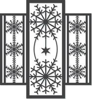 Christmas panel wall decor design vector