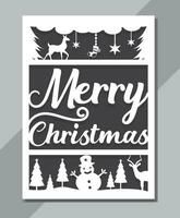 Navidad saludar tarjetas modelo diseño vector